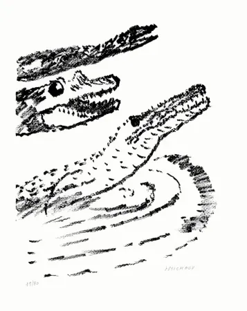 Lithographie Michaux - Par la voie des rythmes