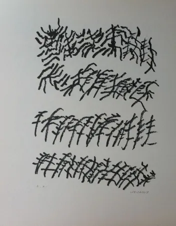 Lithographie Michaux - Par la voie des rythmes 156