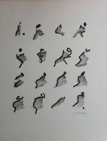 Lithographie Michaux - Par la voie des rythmes 159