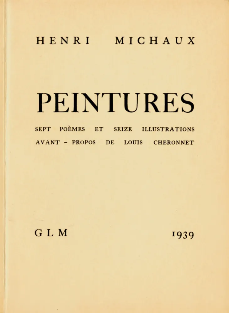 Illustriertes Buch Michaux - Peintures