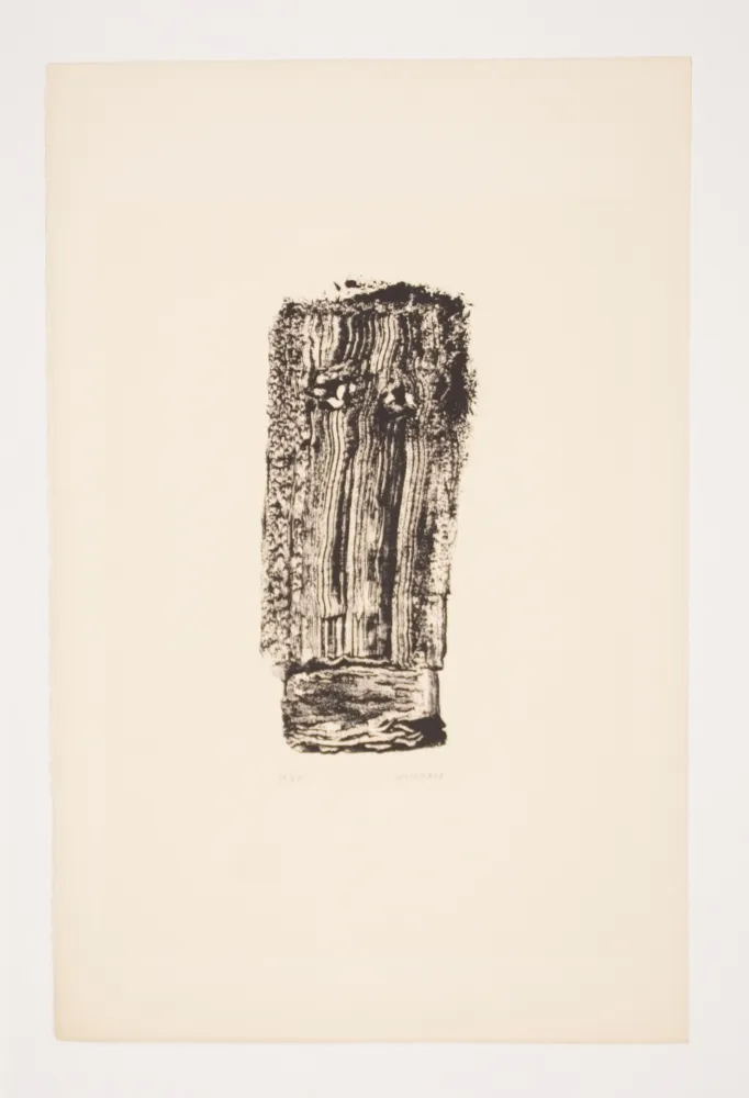 Lithographie Michaux - SANS TITRE, 1974.