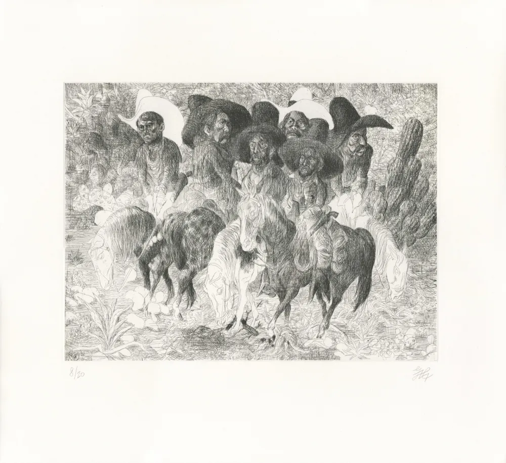 Radierung Micol - La Pandilla