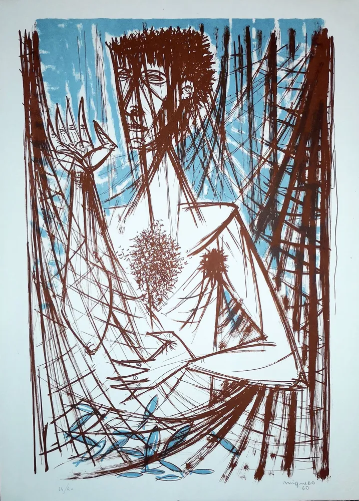 Lithographie Migneco - Figura