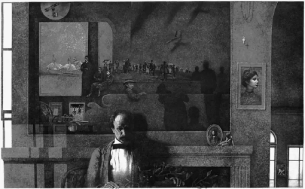 Radierung Milton - Daylilies