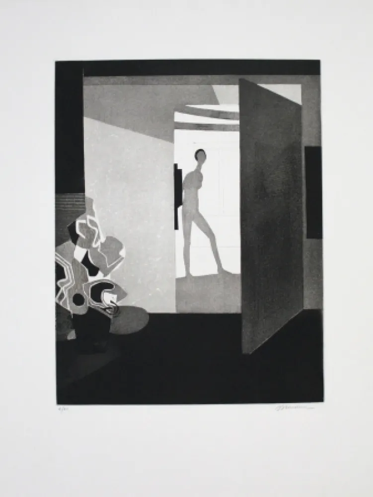 Radierung Und Aquatinta Minaux - Contre jour