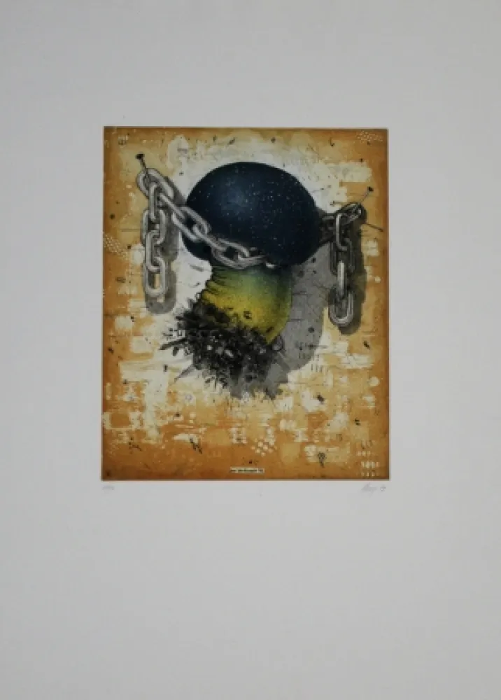 Radierung Und Aquatinta Minuzzi - Der verdammte Pilz