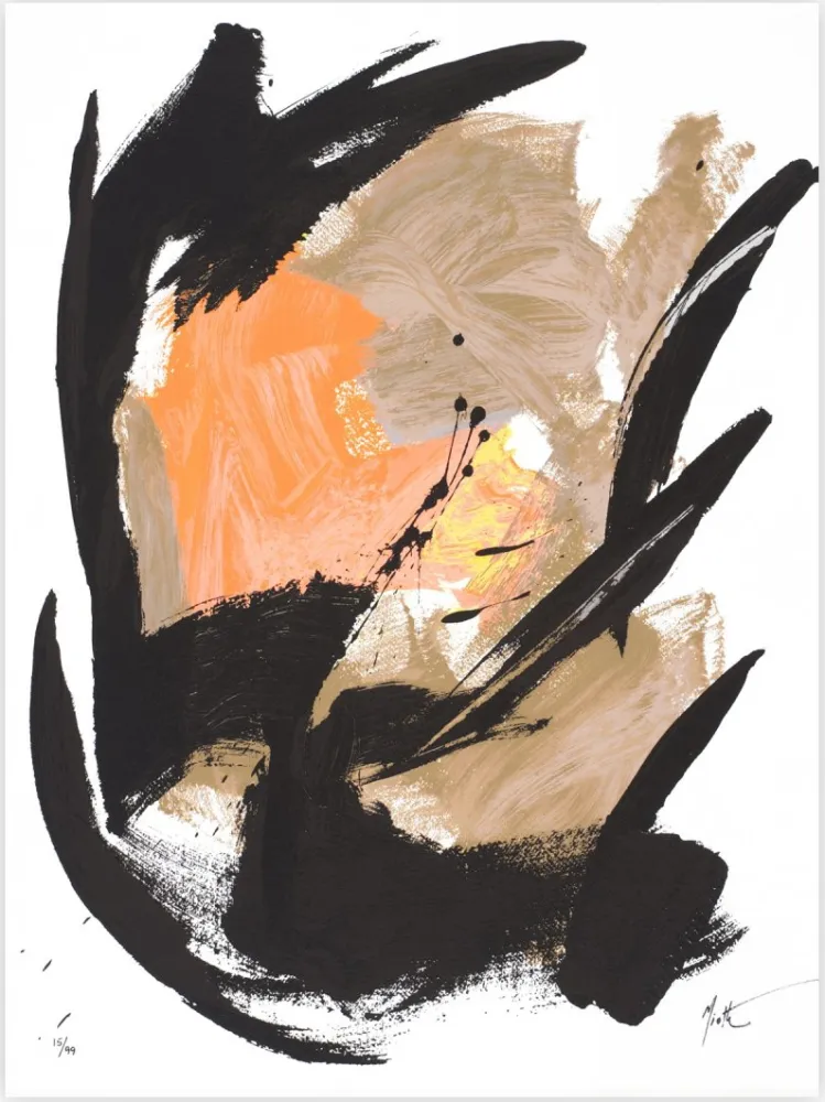 Siebdruck Miotte - Mancha Central Naranja