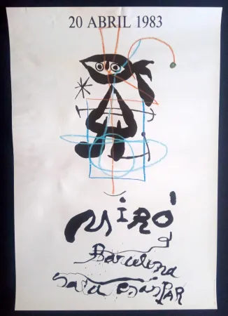 Plakat Miró - 20 Abril 1983 Sala Gaspar