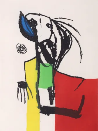 Aquatinta Miró - Chanteur des Rues. No IV
