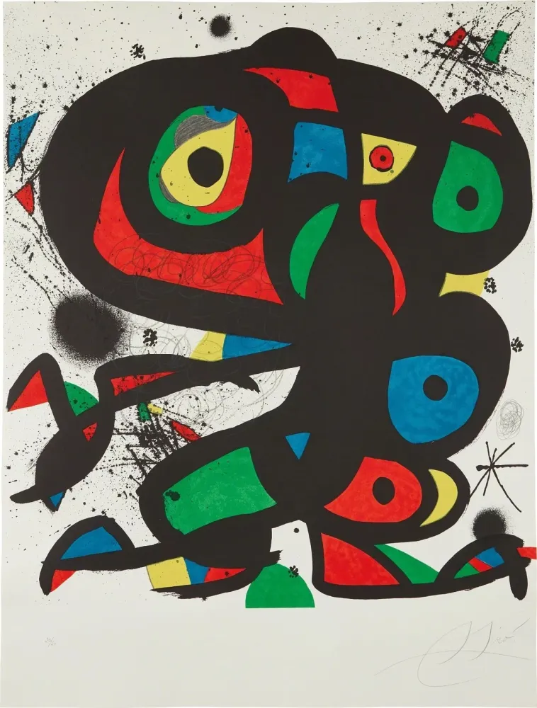 Lithographie Miró - Colpir sense nafrar 2