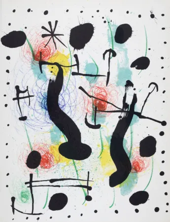 Lithographie Miró - Composition, 1966