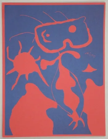 Linolschnitt Miró - Composition pour XXe Siècle