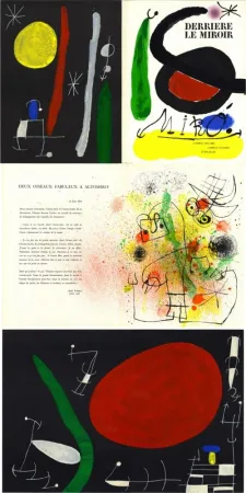 Illustriertes Buch Miró - Derrière Le Miroir n° 164-165. L'OISEAU SOLAIRE, L'OISEAU LUNAIRE, ÉTINCELLES. 10 LITHOGRAPHIES EN COULEURS (1967)