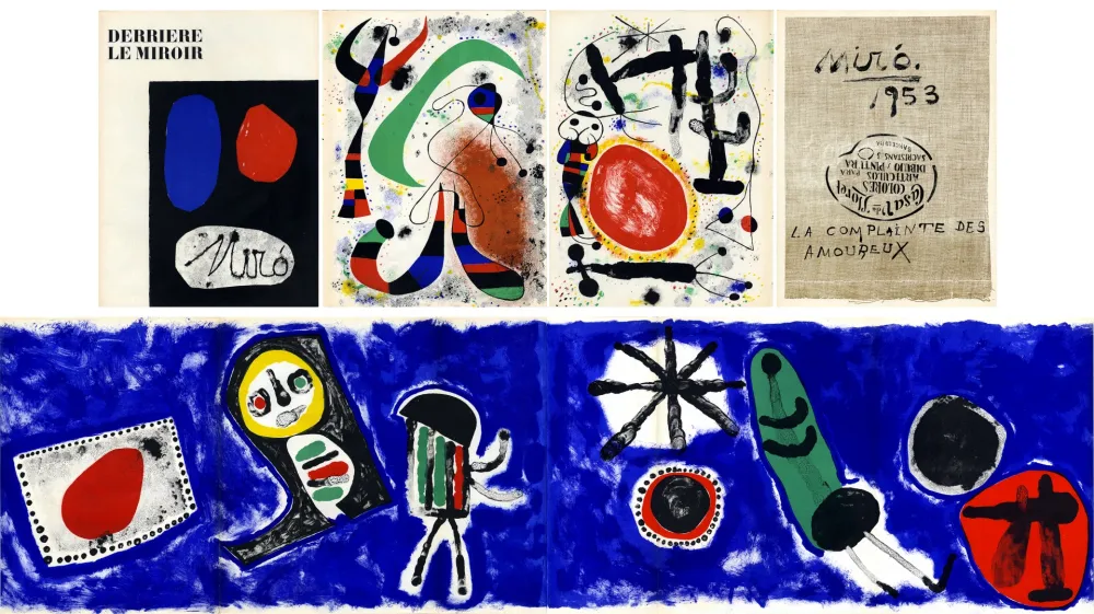 Lithographie Miró - Derrière le Miroir n° 57-58-59. MIRO. Avec le spectaculaire et célèbre 