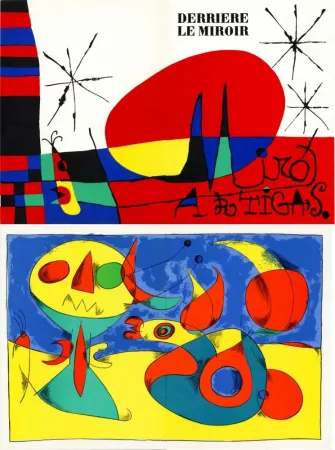 Illustriertes Buch Miró - Derrière Le Miroir n°87-88-89. MIRÓ ARTIGAS: Terres de grand feu. 3 LITHOGRAPHIES ORIGINALES. 1956.
