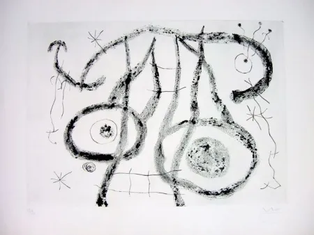 Kaltnadelradierung Miró - EL AGUADOR V