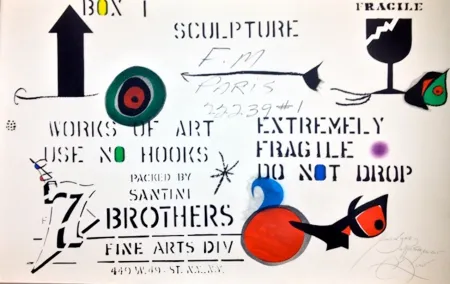 Radierung Miró - Embalaje