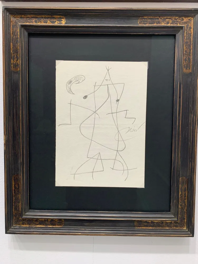 Radierung Miró - Femme devant la lune