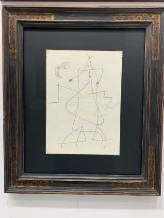 Radierung Miró - Femme devant la lune