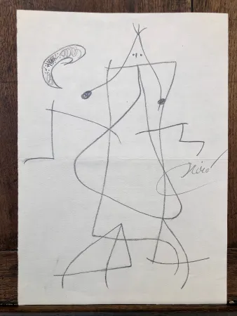 Radierung Miró - Femme devant la lune