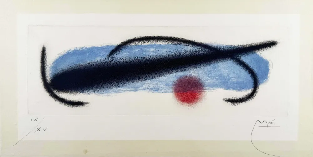Radierung Und Aquatinta Miró - Fusées 1 