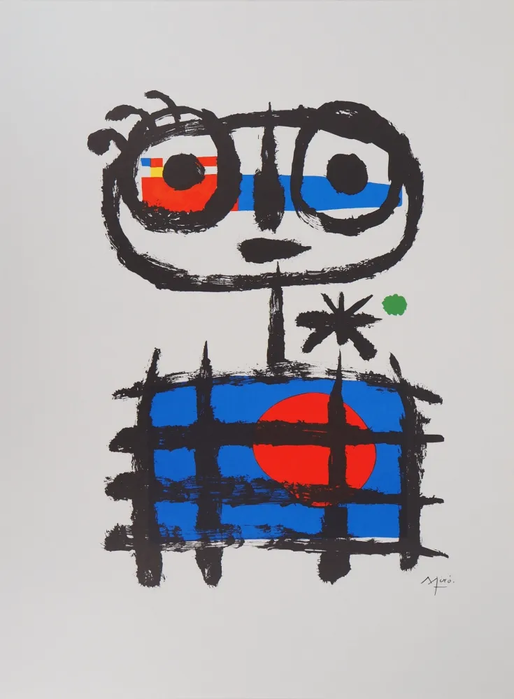 Lithographie Miró - Garçon imaginaire