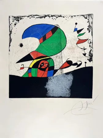 Radierung Miró - Gaudi IV 