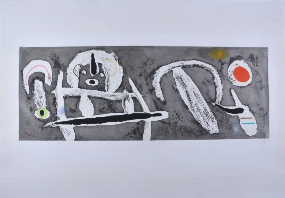 Radierung Und Aquatinta Miró - Grand Vent 