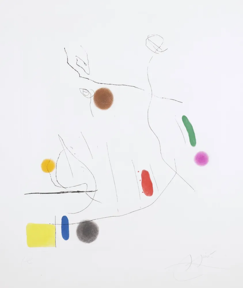 Aquatinta Miró -  Gravé sur le Givre I