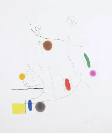 Aquatinta Miró -  Gravé sur le Givre I