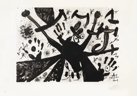 Lithographie Miró - Homage to Joan Prats