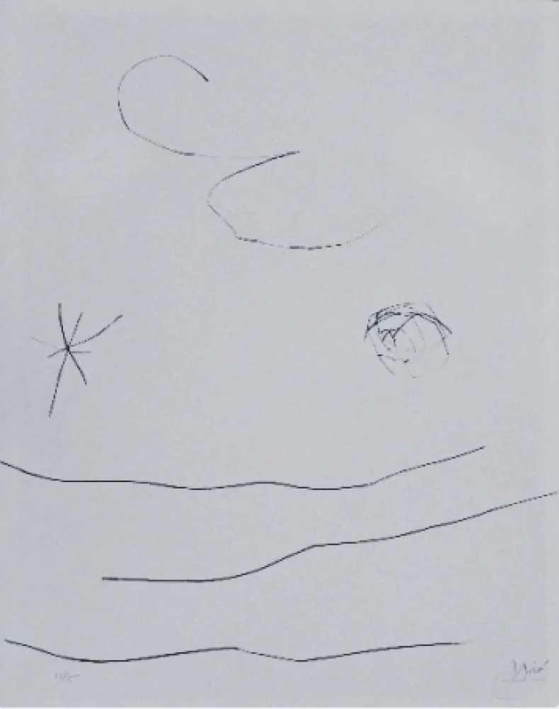 Kaltnadelradierung Miró - Journal d'un graveur 4