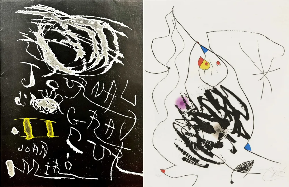 Radierung Und Aquatinta Miró - Journal d'un Graveur (INCLUDE THE ORIGINAL FOULDER)