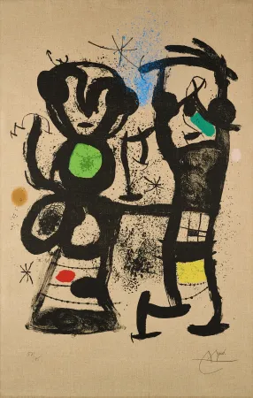 Lithographie Miró - La Conversation