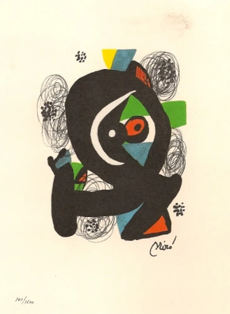 Lithographie Miró - La Melodie Acide 
