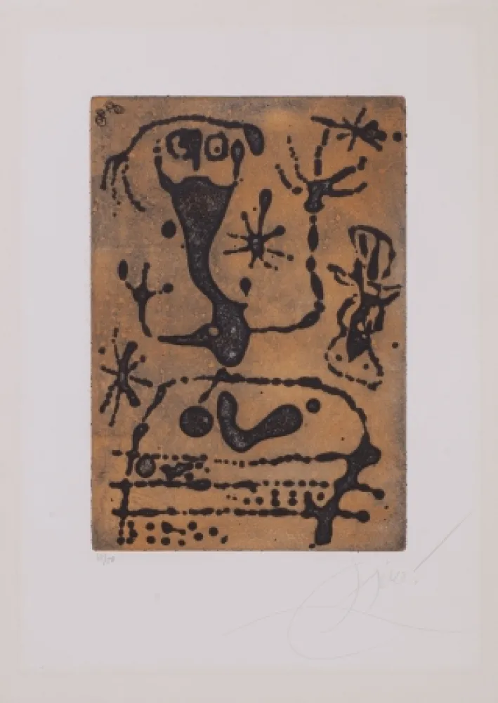 Aquatinta Miró - La Reine Des Ombres