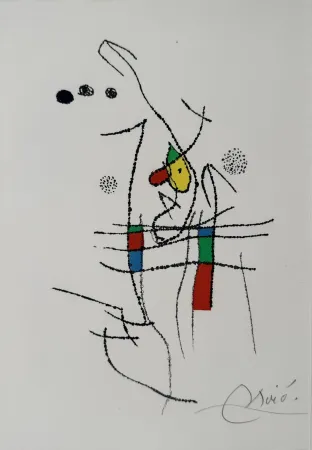 Radierung Und Aquatinta Miró - La Spirale 