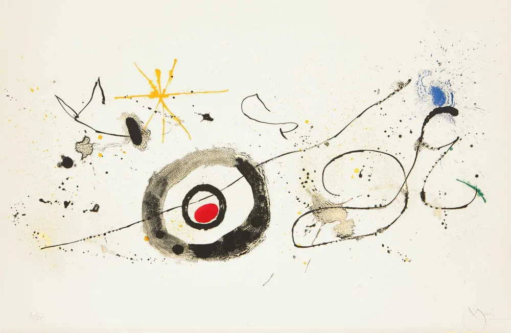 Lithographie Miró - La traversée du miroir
