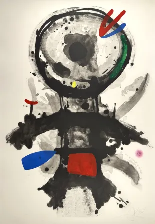 Aquatinta Miró -  L'Ange criblé 