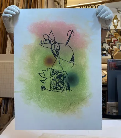 Radierung Und Aquatinta Miró - Le criquet