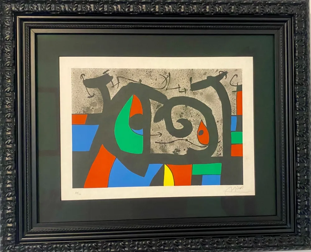 Lithographie Miró - Le lezard aux plumes d´or