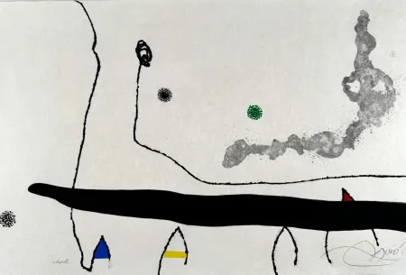 Radierung Und Aquatinta Miró - Le marteau sans maître (planche XXIII) 
