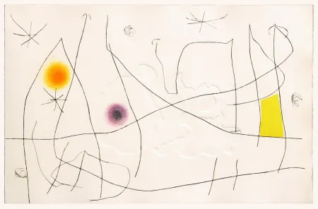 Kaltnadelradierung Miró - L'issue dérobée