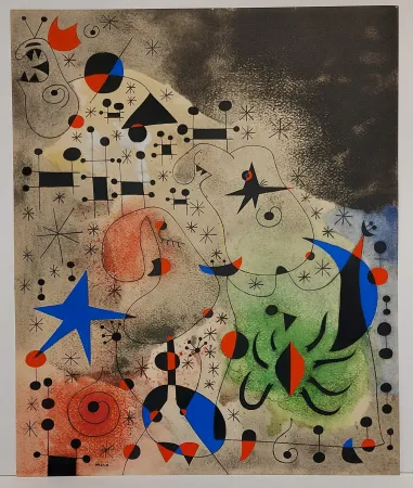 Pochoir Miró - L'oiseau migrateur (Constellations) 