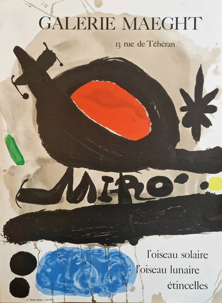 Plakat Miró - L'oiseau solaire, l'oiseau lunaire, énticelles