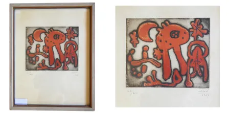 Stich Miró - (M. Leiris, The Prints of Joan Miró). 