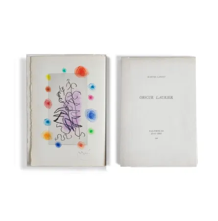 Illustriertes Buch Miró - Maryse Lafont. OBSCUR LAURIER. 1 eau-forte signée de Joan Miró (GLM 1962)