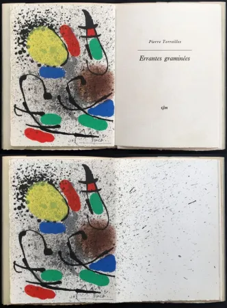 Lithographie Miró - P. Torreilles : ERRANTES GRAMINÉES. Lithographie originale signée (1971)
