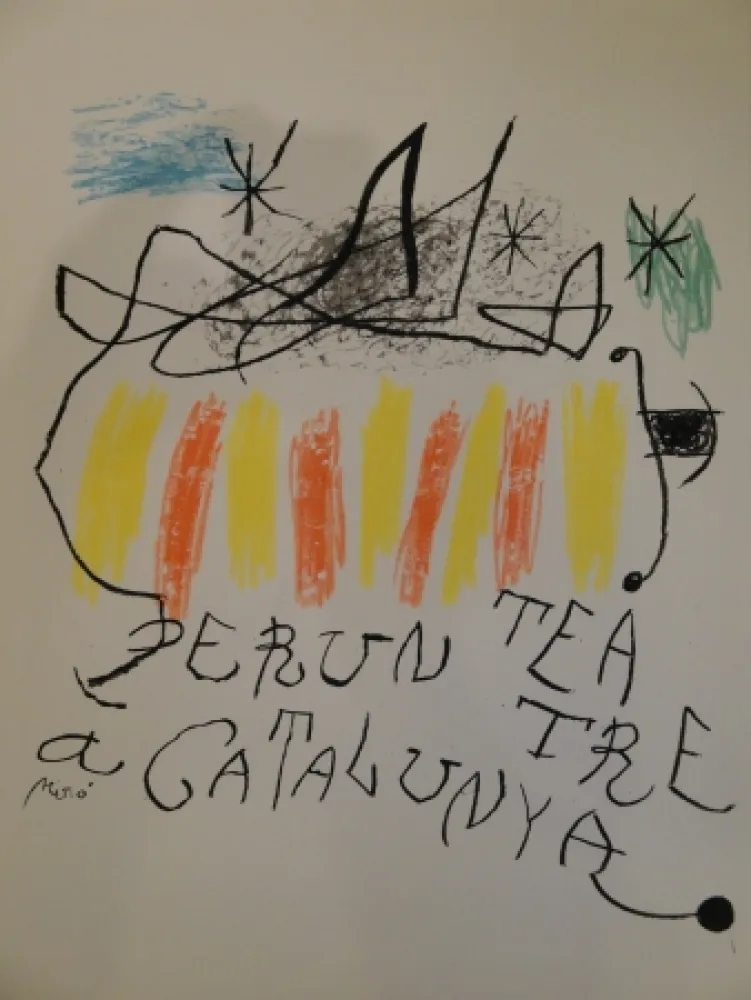 Lithographie Miró - Per un teatre a Catalunya