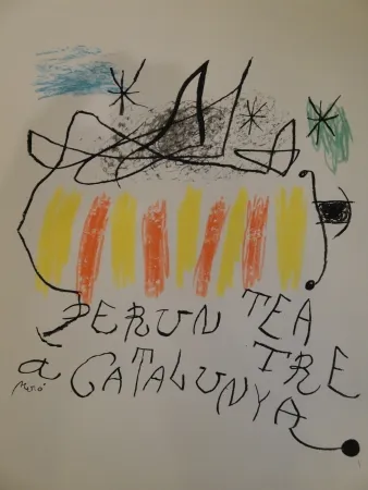 Lithographie Miró - Per un teatre a Catalunya